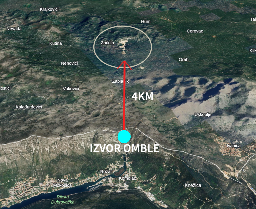 Kamenolom iznad izvora rijeke Omble